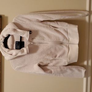 Ladies American Eagle fleece jacket,  cream,  sz S